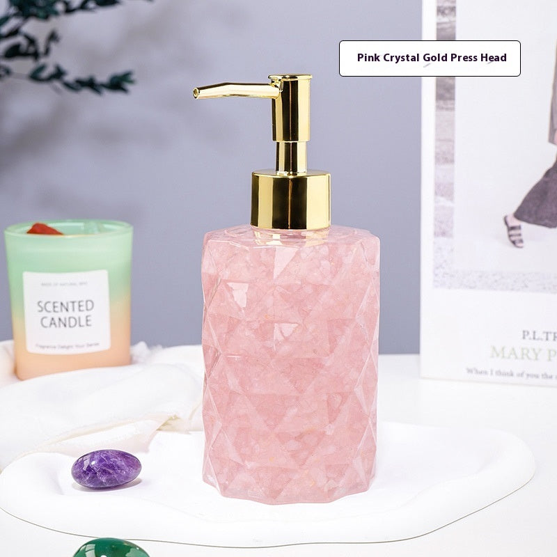 Natural Crystal Gravel Cosmetics Storage Bottle Pure Ember