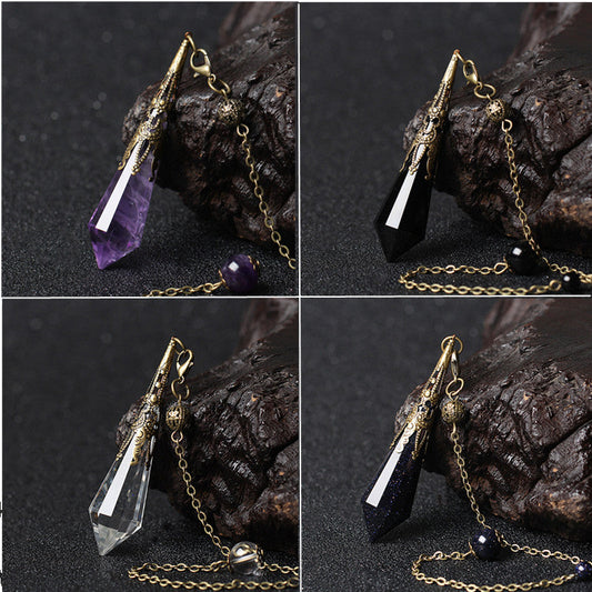 Natural Crystal Pendulum Energy Stone Natural Crystal Pure Ember