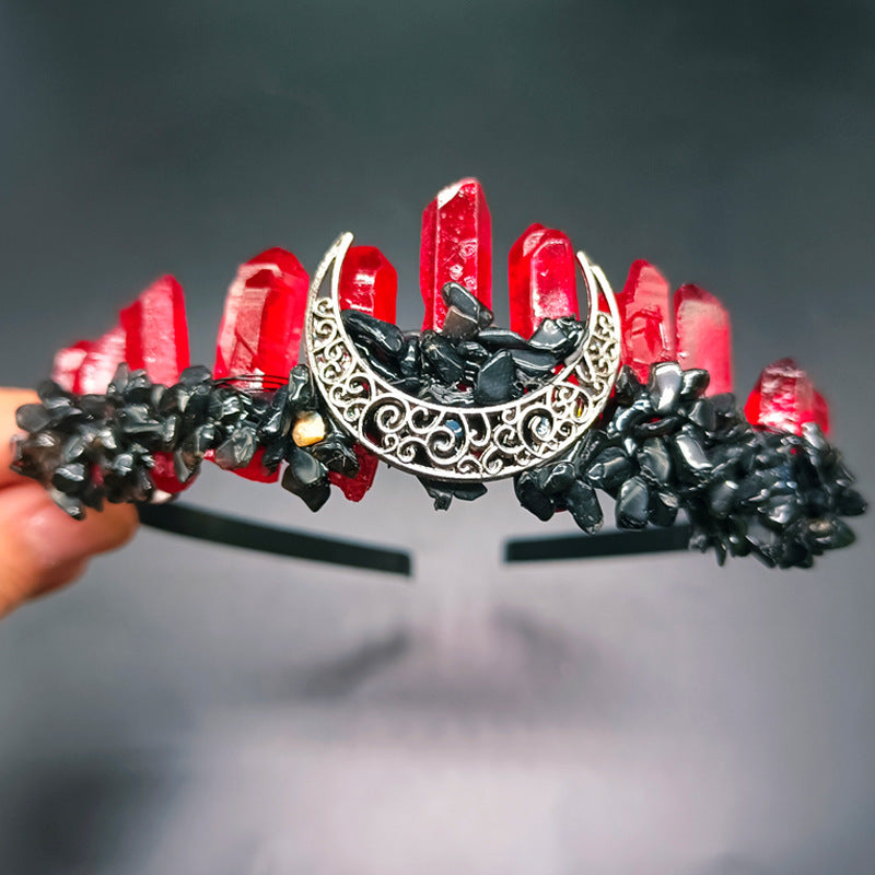 Natural Multicoloured Crystal Crown Pure Ember