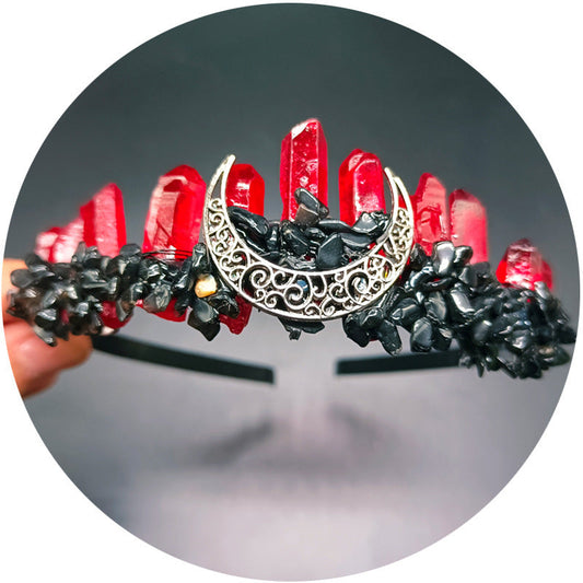 Natural Multicoloured Crystal Crown Pure Ember