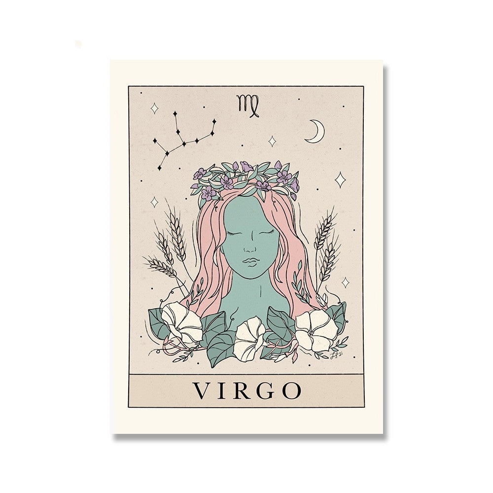 Zodiac Canvas Painting Poster Constellation Pure Ember