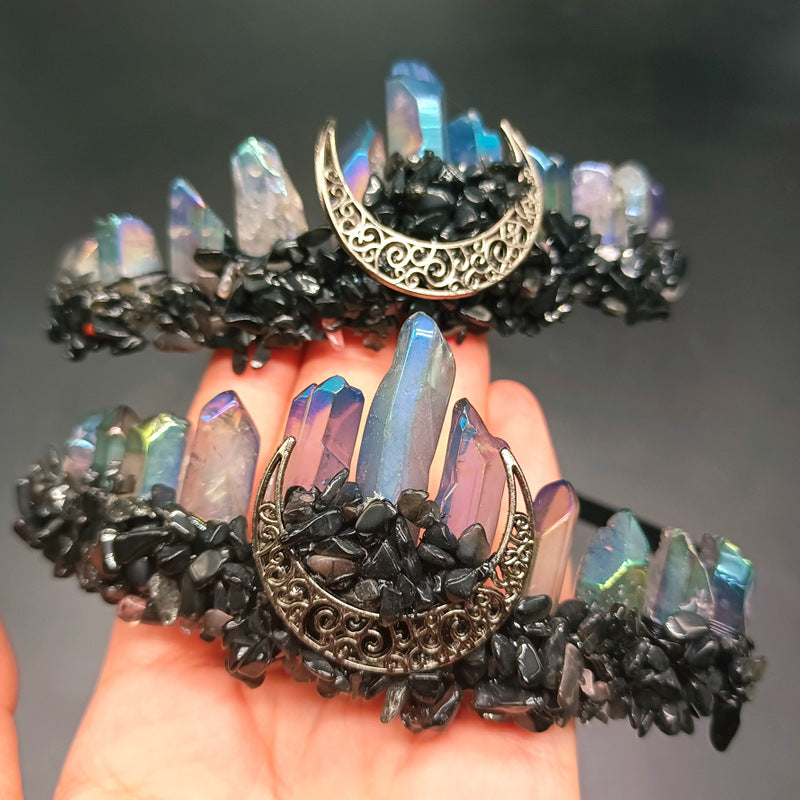 Natural Multicoloured Crystal Crown Pure Ember