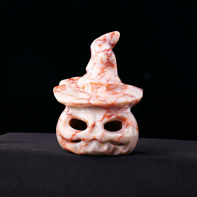 Natural Crystal Halloween Decorative Carving Ornament Pure Ember