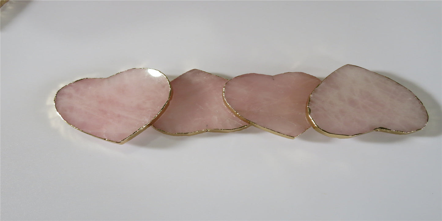 Natural hibiscus powder crystal coaster single or set of 4 Pure Ember
