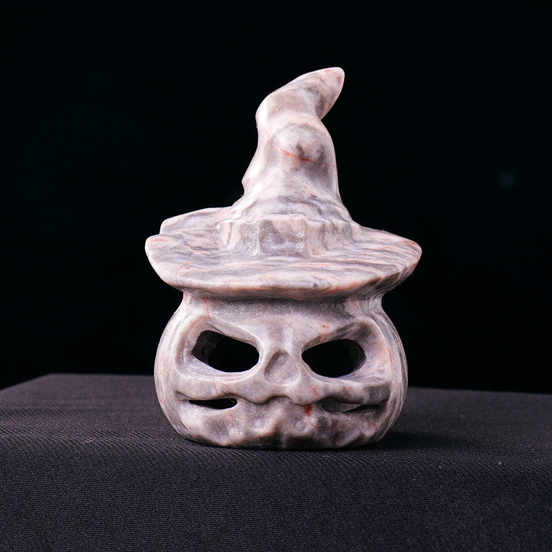 Natural Crystal Halloween Decorative Carving Ornament Pure Ember