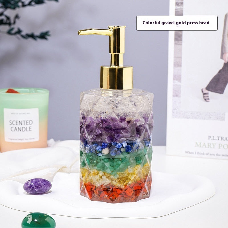Natural Crystal Gravel Cosmetics Storage Bottle Pure Ember
