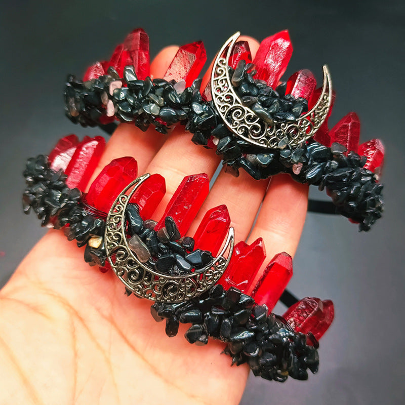 Natural Multicoloured Crystal Crown Pure Ember
