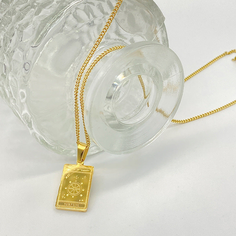 Tarot Pendant Necklace Stainless Steel Pure Ember fortune