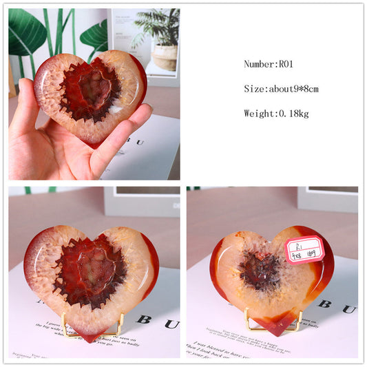 Natural Crystal Red Agate Ornaments Pure Ember