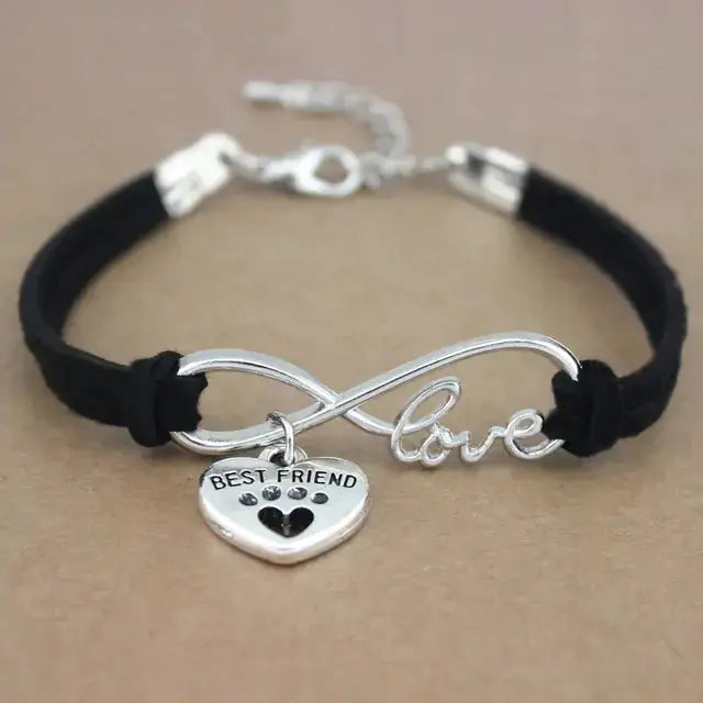 Rope Bracelet With Charms black