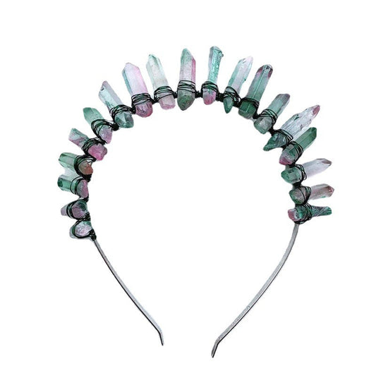 Natural Crystal Crown Headband Pure Ember