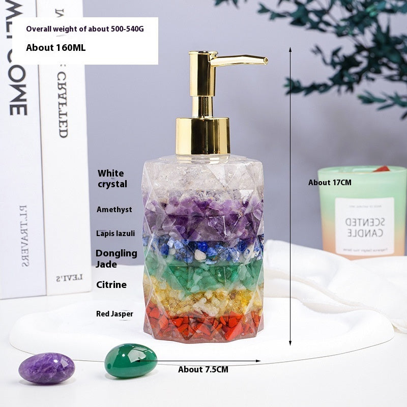 Natural Crystal Gravel Cosmetics Storage Bottle Pure Ember