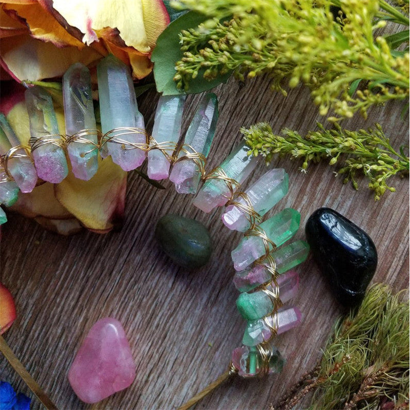 Natural Crystal Crown Headband Pure Ember