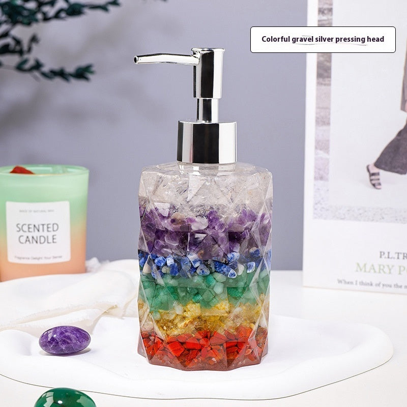 Natural Crystal Gravel Cosmetics Storage Bottle Pure Ember