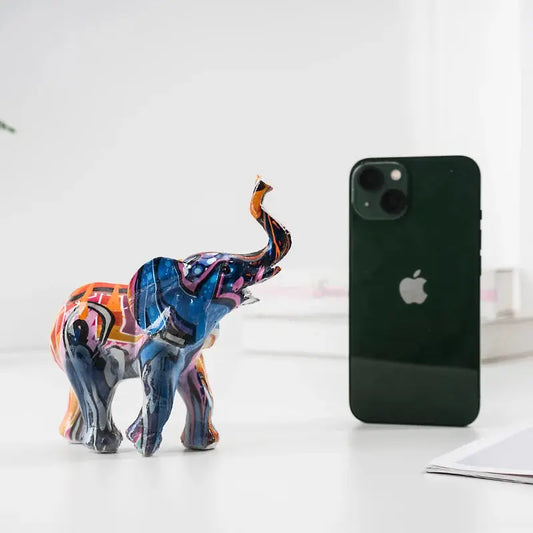 Graffiti Elephant Figurines