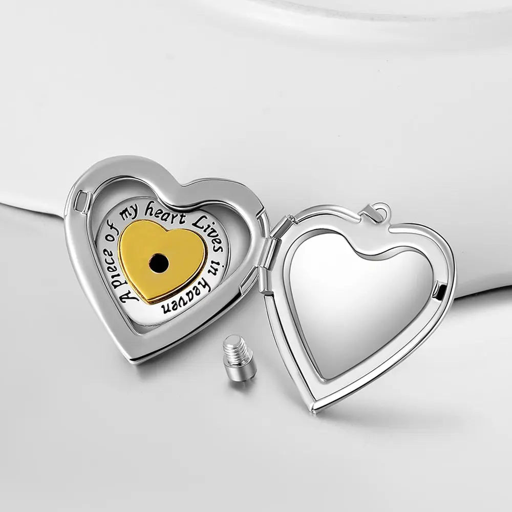 Cremation Jewelry for Ashes Heart Flower Pendant Urn Necklace