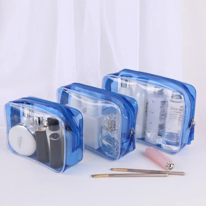 Transparent cosmetic bags