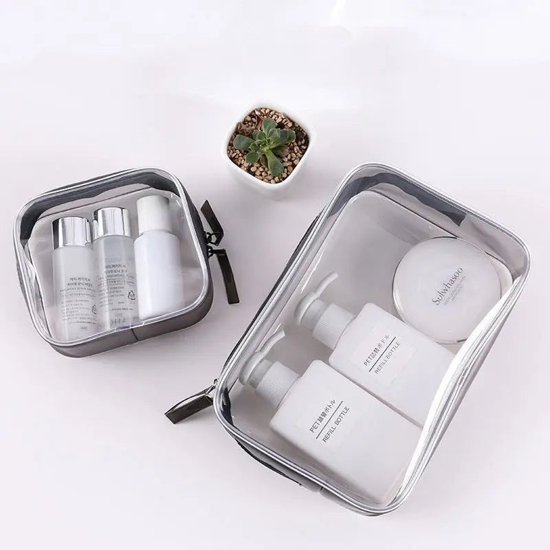Transparent cosmetic bags