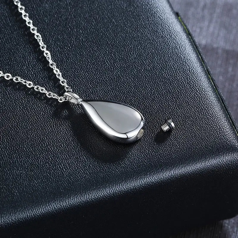 Teardrop Keepsake Ashes Necklace Urn Pendant