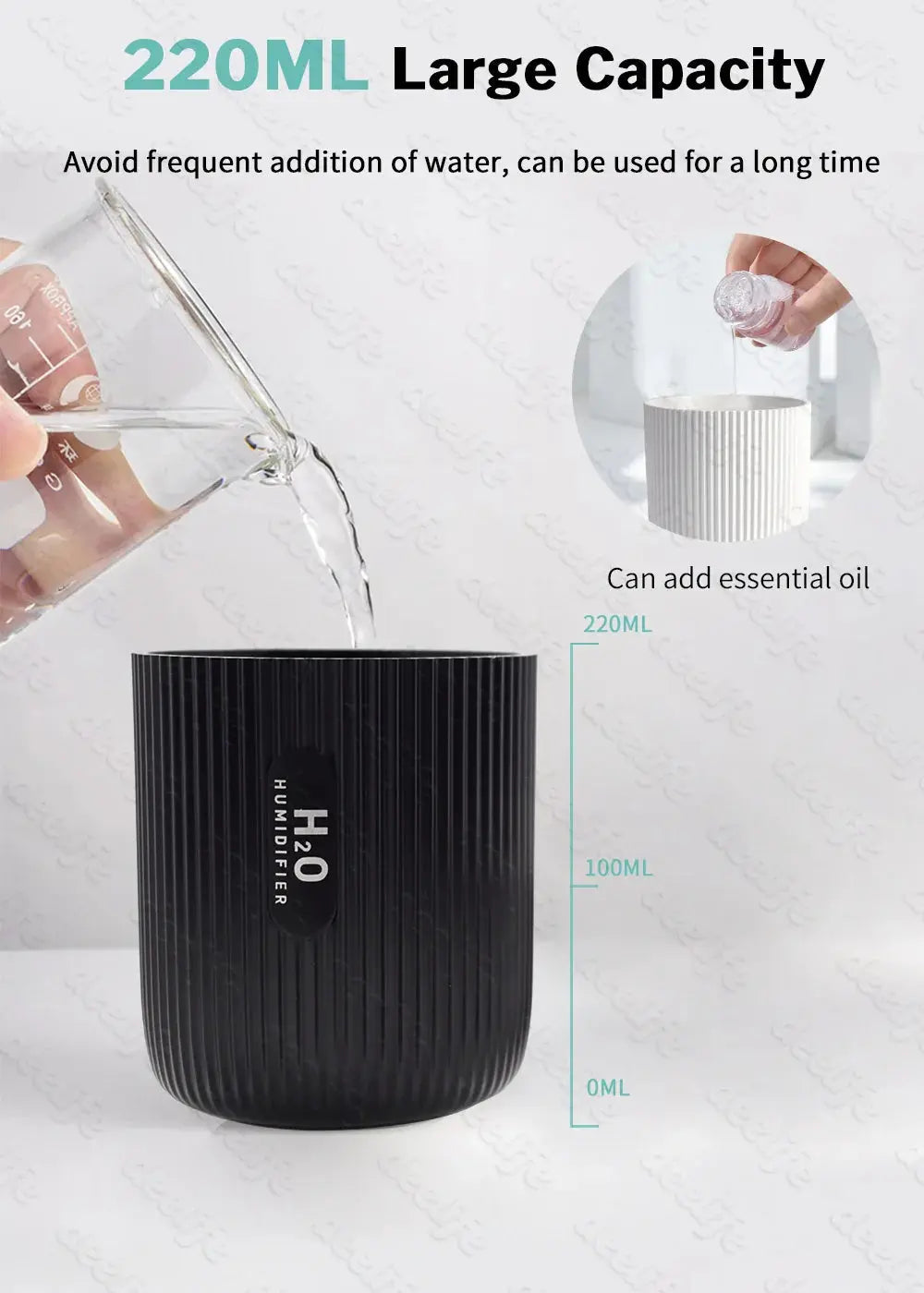 Deelife Humidifier Car Diffuser Essential Oils Portable Mini Aroma Aromatherapy for Auto Home Office USB Pure Ember