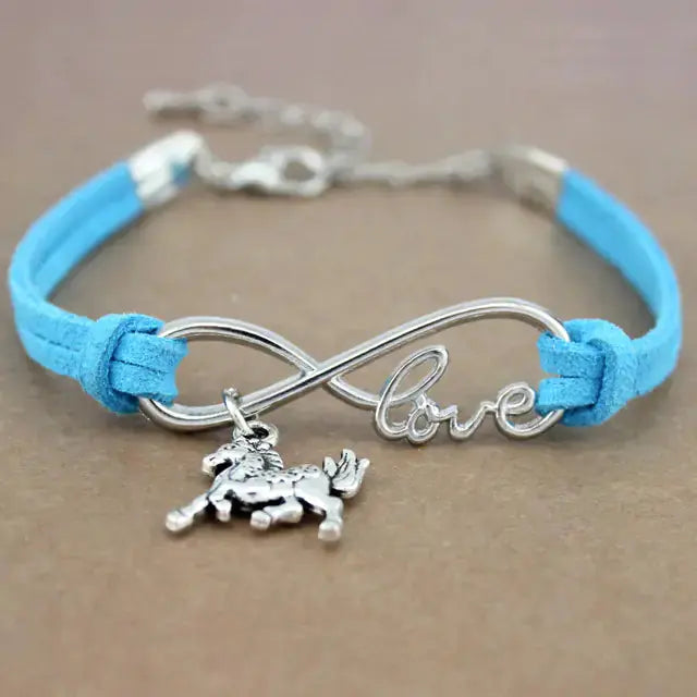 Rope Bracelet With Charms blue