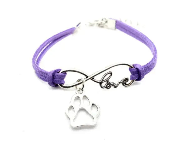 Rope Bracelet With Charms purple