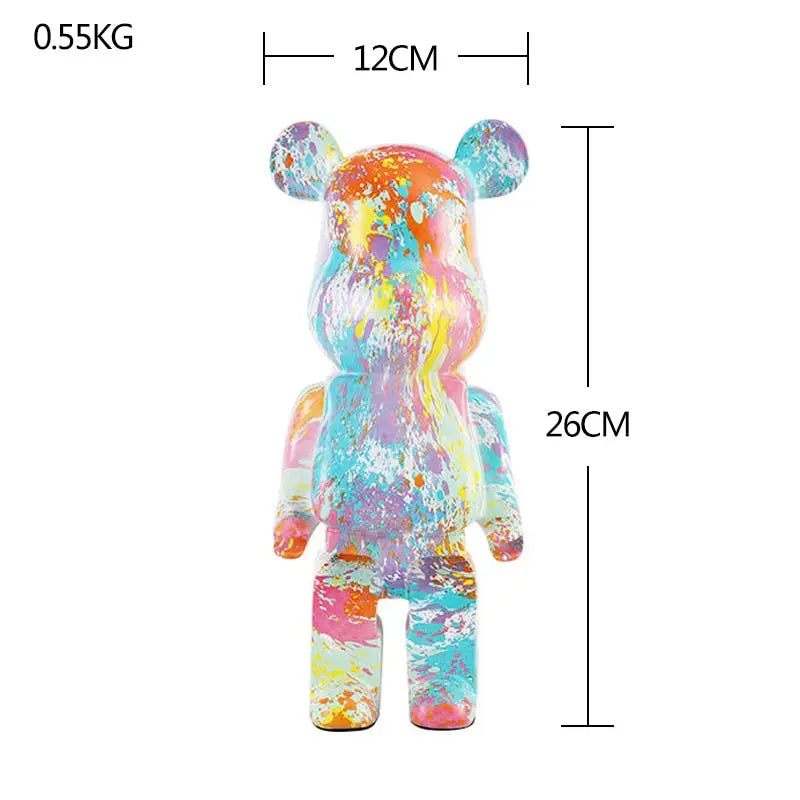 Nordic Bearbrick Bear Statues and Sculptures Graffiti Ornaments