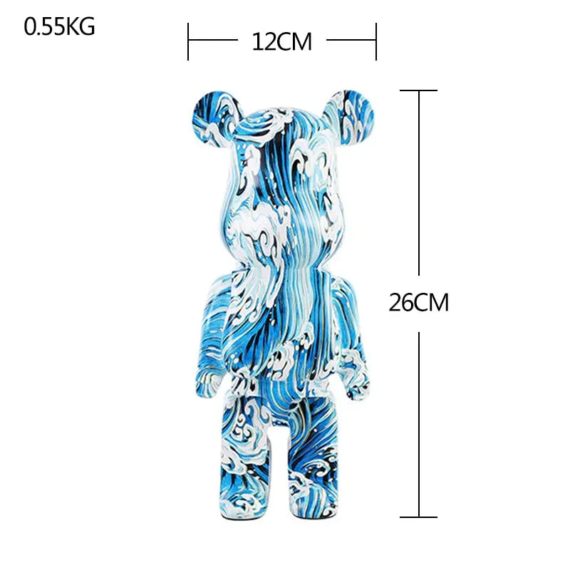 Nordic Bearbrick Bear Statues and Sculptures Graffiti Ornaments