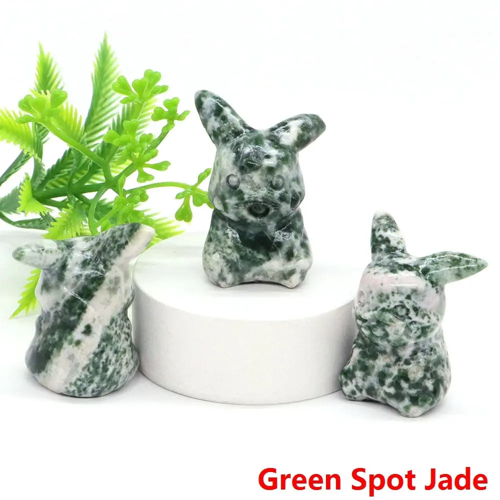 40mm Cute PICACHO Cartoon Natural Crystals