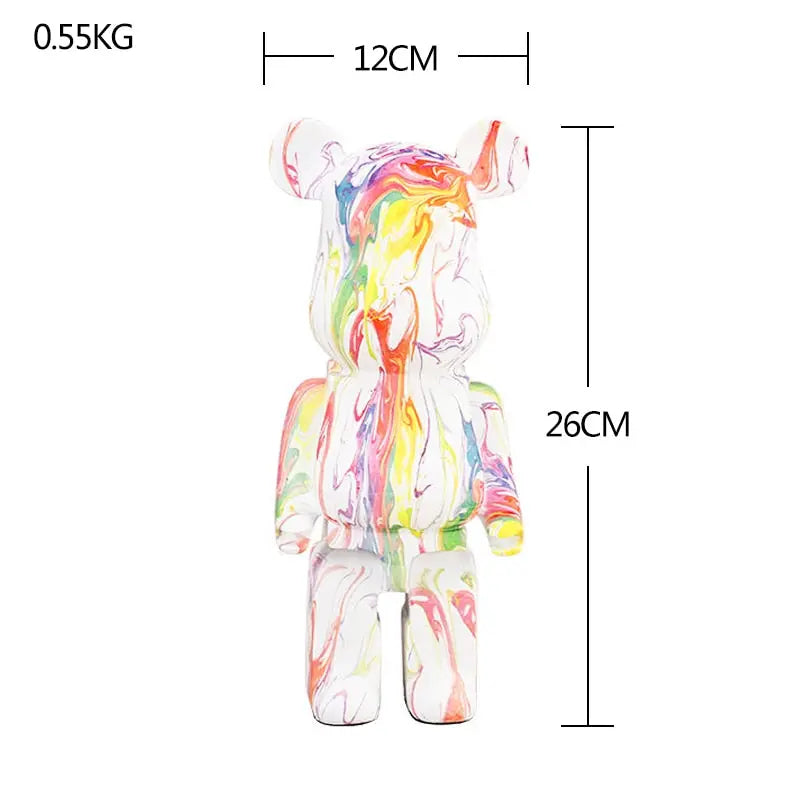 Nordic Bearbrick Bear Statues and Sculptures Graffiti Ornaments