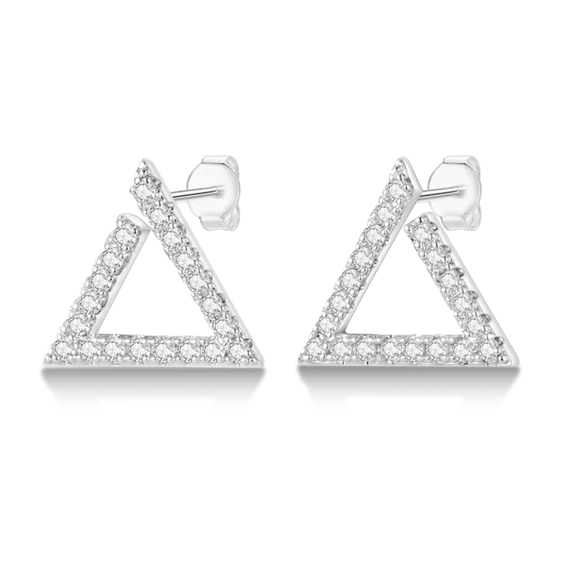 925 Sterling Silver Stud Earrings Devil's Eye Star Rabbit Horse Eye Feather CZ Zircon Earrings Pure Ember