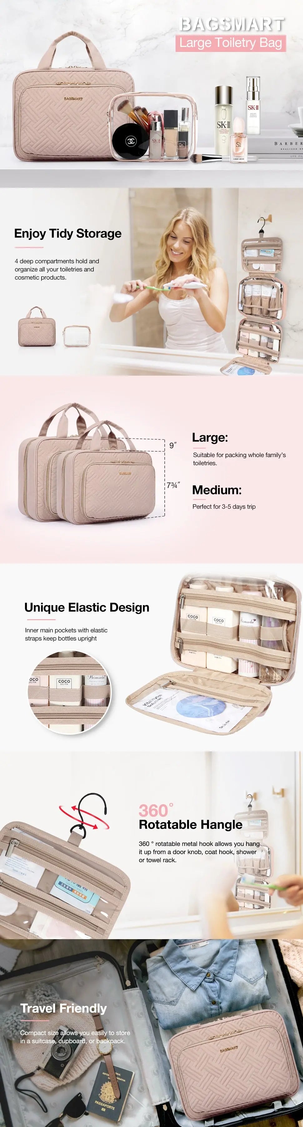 Cosmetic Bag Makeup Organizer Toiletry Bags