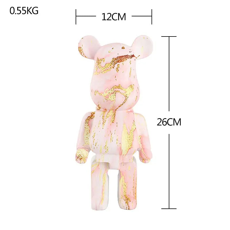 Nordic Bearbrick Bear Statues and Sculptures Graffiti Ornaments