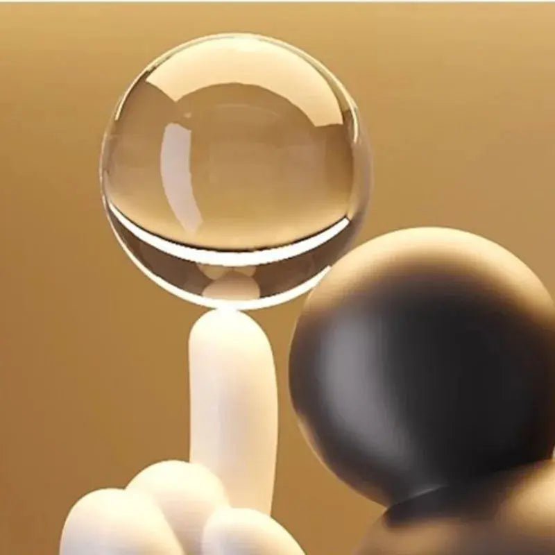 Disney Mickey Mouse Statue Holding Crystal Ball