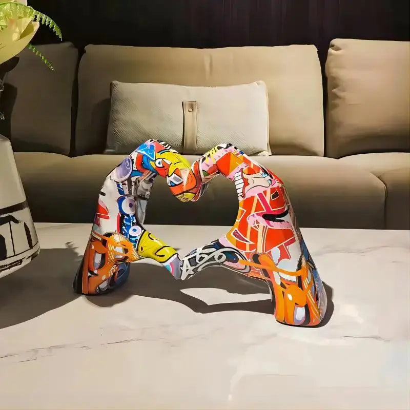 Love gesture ornament - Heart Hands graffiti