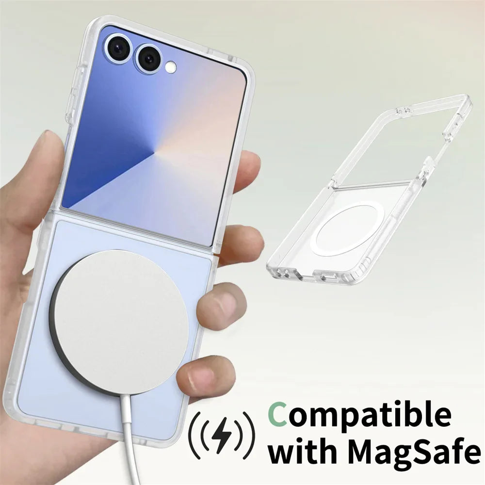Case For Samsung Galaxy Z Flip 7 Phone Case luxury Support in wireless charging Flip Cover For Samsung Z Flip 6 Phone Cover