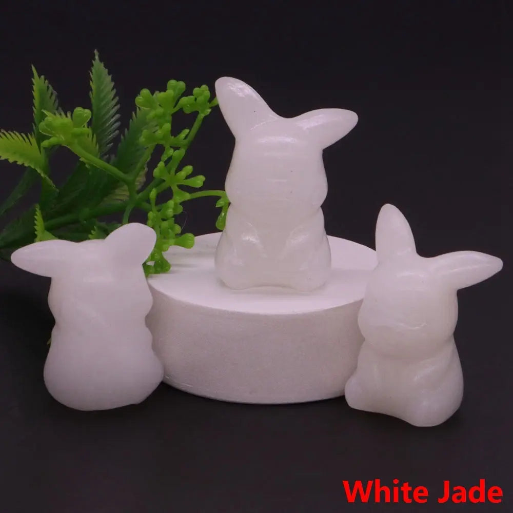 40mm Cute PICACHO Cartoon Natural Crystals