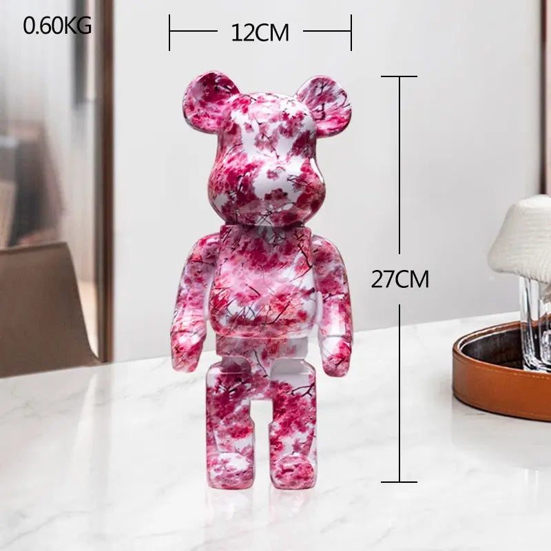 Nordic Bearbrick Bear Statues and Sculptures Graffiti Ornaments