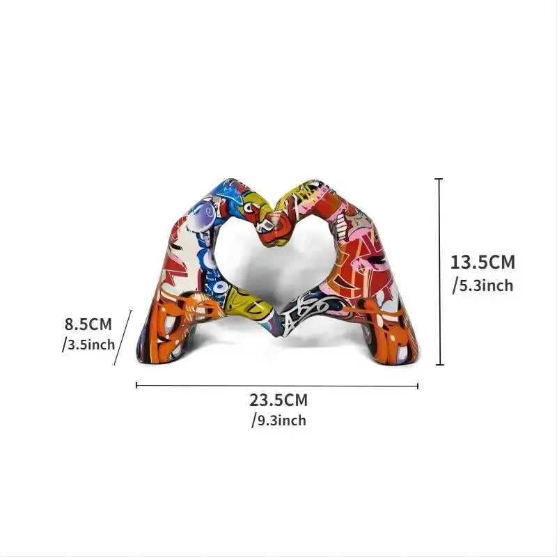 Love gesture ornament - Heart Hands graffiti