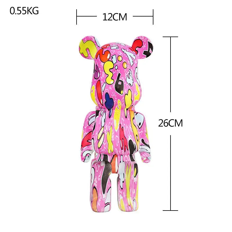 Nordic Bearbrick Bear Statues and Sculptures Graffiti Ornaments