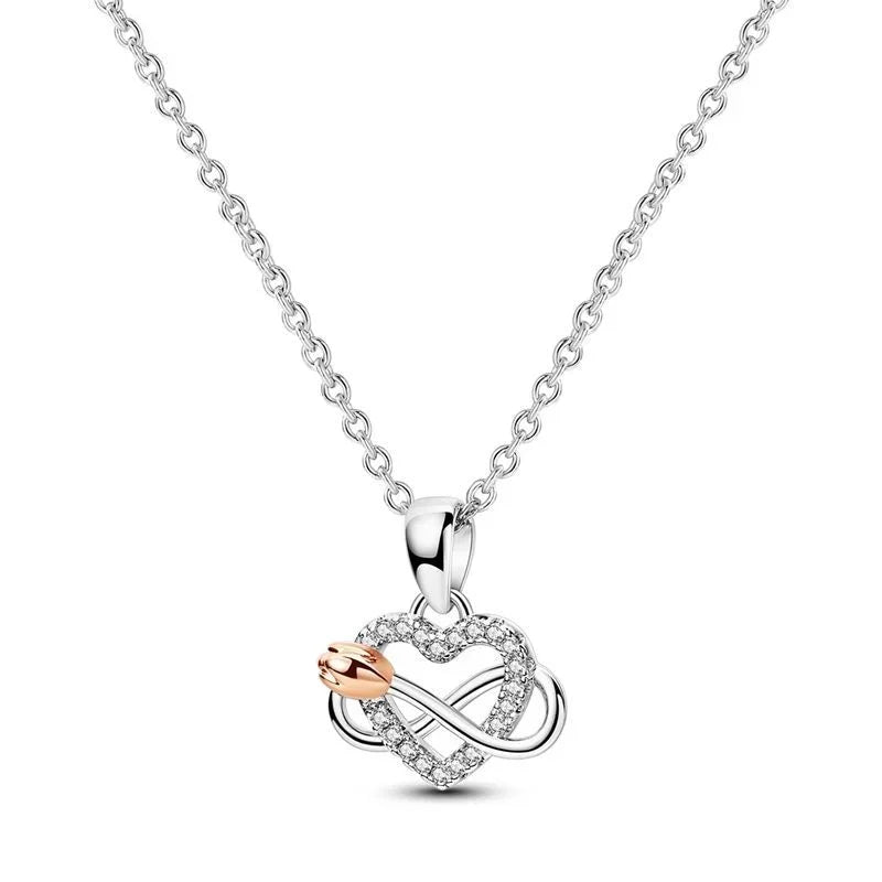Rose Gold Charms Snowflake, Heart, Fish Pendants Pure Ember