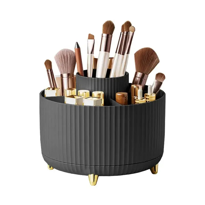 360 Rotating Makeup Cosmetic Organizer Large Capacity black