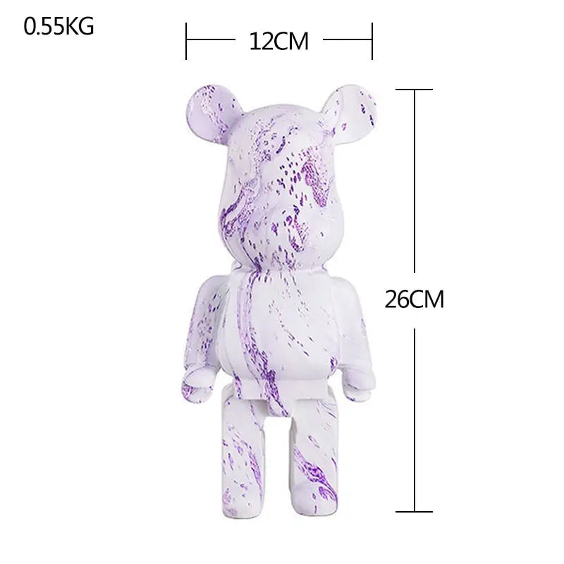 Nordic Bearbrick Bear Statues and Sculptures Graffiti Ornaments