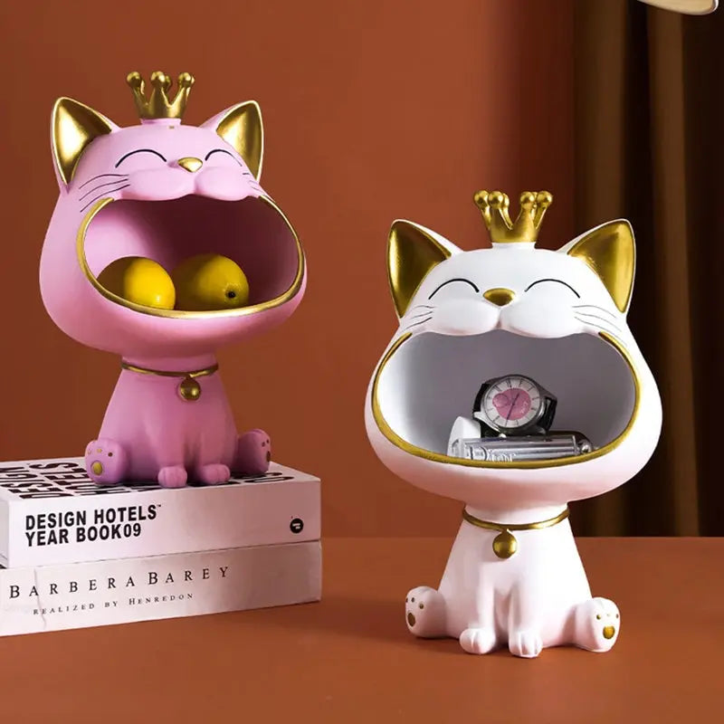 Big Mouth Cats Storage Box pink and white