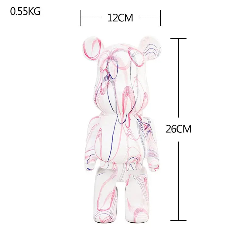 Nordic Bearbrick Bear Statues and Sculptures Graffiti Ornaments