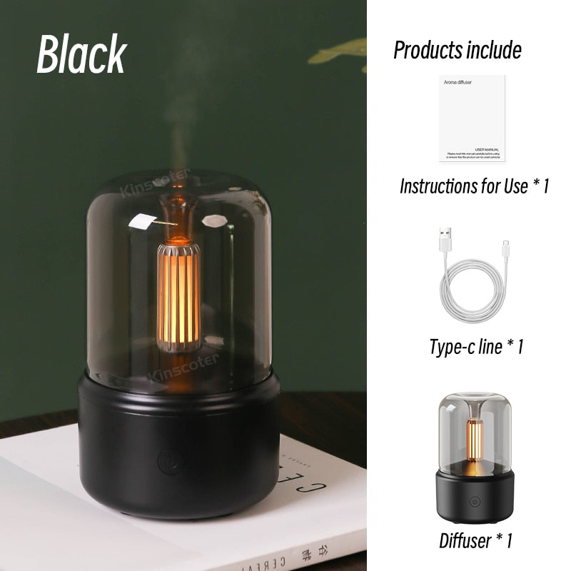 Portable Aroma Diffuser USB Air Humidifier Essential Oil Night Light