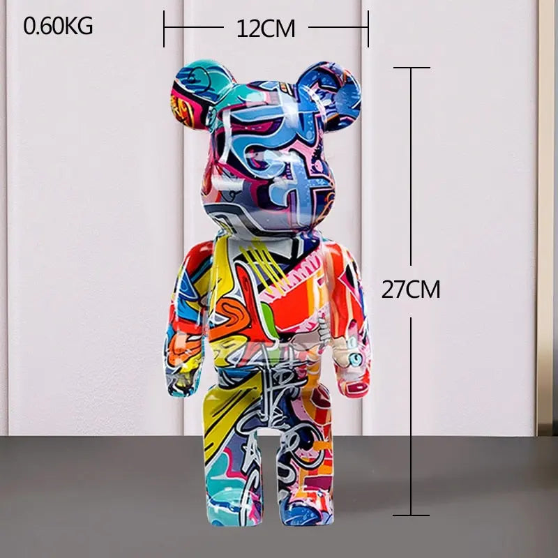 Nordic Bearbrick Bear Statues and Sculptures Graffiti Ornaments