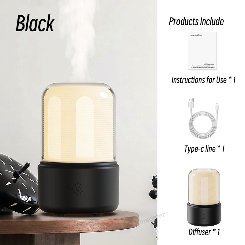 Portable Aroma Diffuser USB Air Humidifier Essential Oil Night Light