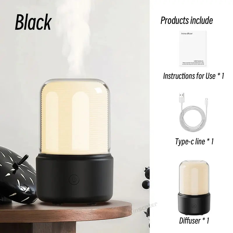 Portable Aroma Diffuser USB Air Humidifier Essential Oil Night Light - Pure Ember