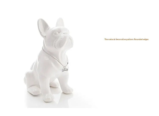 French Bulldog Figurine white